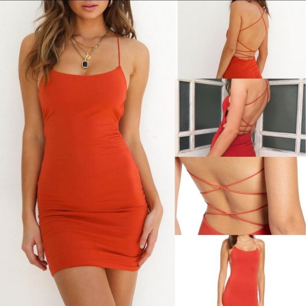 Tiger Mist Bodycon Strappy Cage Back Dress